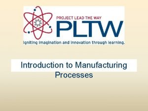 Introduction to Manufacturing Processes Products and Manufacturing Product