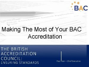 Bacs accreditation