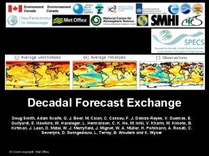 Decadal Forecast Exchange Doug Smith Adam Scaife G