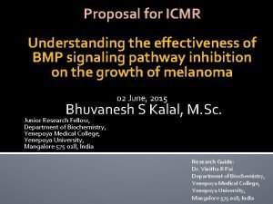 Proposal for ICMR Understanding the effectiveness of BMP