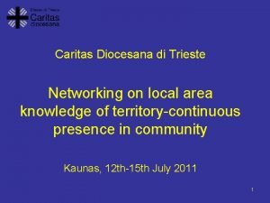 Caritas Diocesana di Trieste Networking on local area