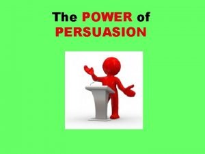 Elements of persuasion