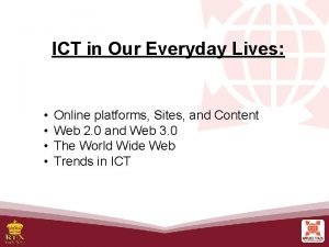 What is online platforms sites and content