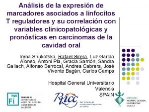 Anlisis de la expresin de marcadores asociados a