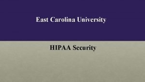 Hipaa objectives