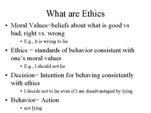 Moral values for students ppt