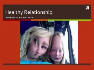 Healthy Relationship Kaesha Lazar and Kodi Bacon Overview