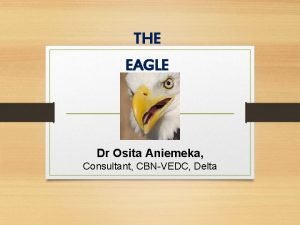 THE EAGLE Dr Osita Aniemeka Consultant CBNVEDC Delta