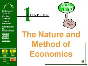 Perspectives and methodology of economics Perspectives and methodology of economics