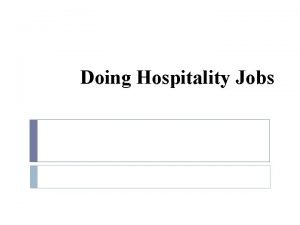 Hospitality sector includes