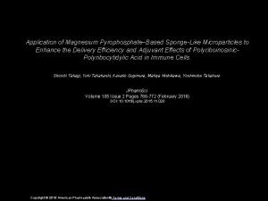 Application of Magnesium PyrophosphateBased SpongeLike Microparticles to Enhance