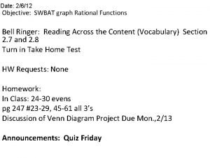 End behavior of rational functions