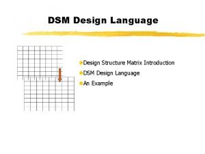 DSM Design Language l Design Structure Matrix Introduction