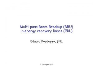 Multipass Beam Breakup BBU in energy recovery linacs