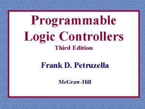 The programming device must be connected to the controller: