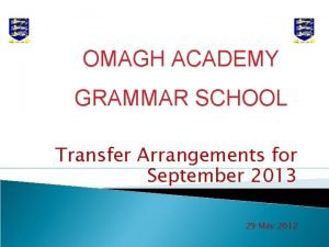 Omagh academy admissions criteria 2021
