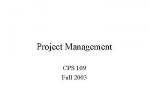 Cps in project management