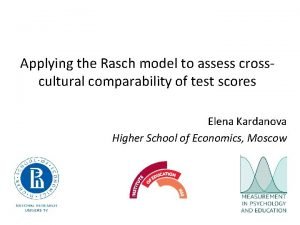 Applying the Rasch model to assess crosscultural comparability