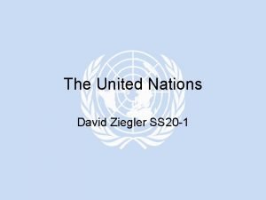 The United Nations David Ziegler SS 20 1