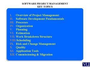 Software project management topics