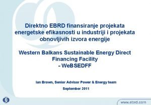 Direktno EBRD finansiranje projekata energetske efikasnosti u industriji