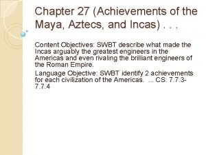 Maya achievements