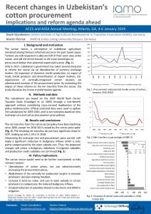 Recent changes in Uzbekistans cotton procurement Implications and