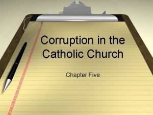 Corruption in the catholic church