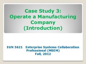 Acme manufacturing company case study