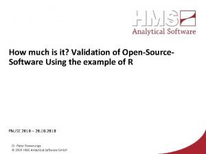 Software validation example
