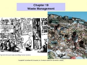 Chapter 19 Waste Management Copyright The Mc GrawHill