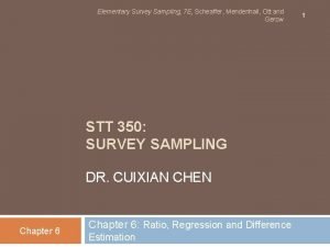 Elementary Survey Sampling 7 E Scheaffer Mendenhall Ott