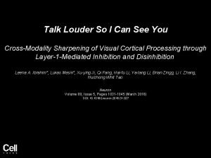 Talk Louder So I Can See You CrossModality