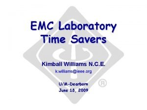 EMC Laboratory Time Savers Kimball Williams N C