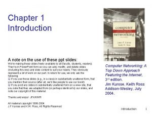 Chapter 1 Introduction A note on the use