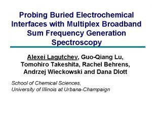 Sum frequency generation