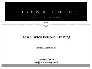 Laser tattoo removal machine and training