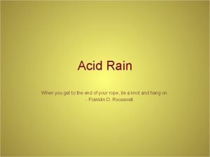 Acid rain