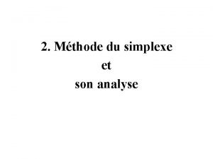 Simplexe en ligne