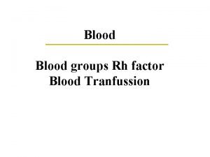 Tranfussion