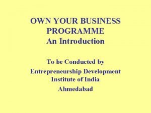 Edi entrepreneurship