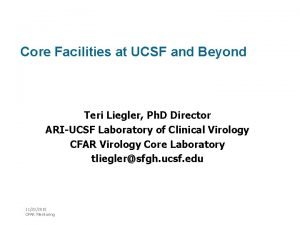 Ucsf core facilities