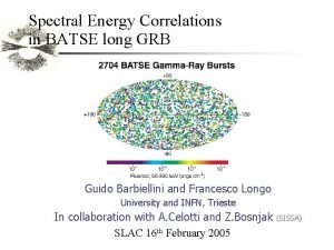 Spectral Energy Correlations in BATSE long GRB Guido