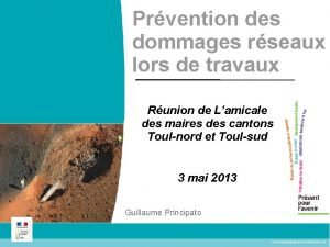 Prvention des dommages rseaux lors de travaux Runion