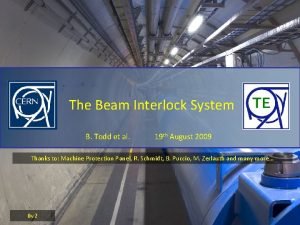The Beam Interlock System B Todd et al