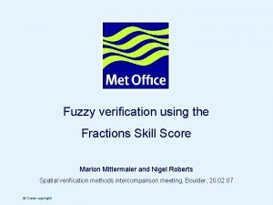 Fractions skill score