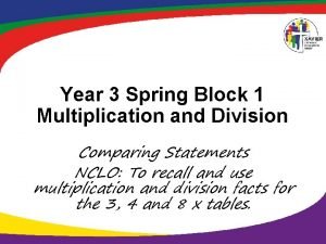 Year 3 Spring Block 1 Multiplication and Division