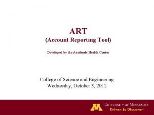 Art a reporting tool