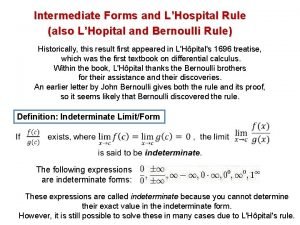 What is intermediate form
