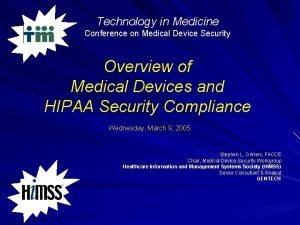 Medical device security conference